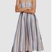 Free People Dresses | Free People Women's Pink Striped Strapless Maxi Fit + Flare | Color: Blue/Pink | Size: S