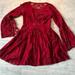 Free People Dresses | Free People Lace Dress Upscale Boho Rusty Red Nwot Peek A Boo Back Size S | Color: Red | Size: S