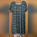 Lularoe Dresses | Lularoe Carly M Fun Pattern High Low Dress | Color: Blue/Green | Size: M