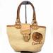 Coach Bags | Coach Bleecker Straw Tote 11798 Large Tan Leather Shoulder Purse | Color: Cream/Tan | Size: Os