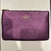 Coach Bags | Coach Zip Pouch Metallic Purple | Color: Gold/Purple | Size: Os