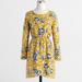 J. Crew Dresses | Jcrew Yellow Floral Long Sleeved Dress | Color: Blue/Yellow | Size: 2