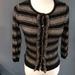 Kate Spade Sweaters | Kate Spade Woman's Black Silver Sparkle Button Down Cardigan Sweater Siz | Color: Black/Silver | Size: S