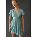 Anthropologie Dresses | Anthropologie Deep Vneck Vibrant Mini Dress Light Blue Nwt 6 | Color: Blue | Size: 6