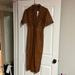 Zara Dresses | Brown Zara Leather Dress | Color: Brown | Size: S