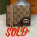 Gucci Bags | Gucci Canvas Bifold Wallet On Chain | Color: Brown/Tan | Size: Os