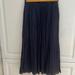 J. Crew Skirts | J. Crew Petite Maxi Pleated Skirt Navy Blue | Color: Blue | Size: 00p