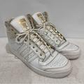 Adidas Shoes | Adidas Mens Top Ten Sneakers White D74359 Leather High Top Lace Up Top 10.5m | Color: White | Size: 10