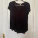 Anthropologie Tops | Anthropologie Bordeaux Black V-Neck Tshirt | Color: Black | Size: M