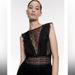 Zara Dresses | Like New Zara Black Lace Sheer Maxi Dress Xs | Color: Black | Size: Xs