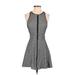 Club Monaco Casual Dress - Mini: Gray Houndstooth Dresses - Women's Size 00