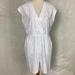 Athleta Pants & Jumpsuits | Athleta Marlow Printed Sleeveless Romper Pearl White Python | Color: Gray/White | Size: M