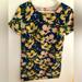 J. Crew Dresses | J Crew Blue Dress With Bold Flowers Size 0 | Color: Blue | Size: 0