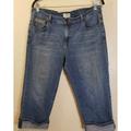 Levi's Jeans | Levis 515 Cuffed Capri Jeans Sz 10 Comfort Stretch Denim Mid Rise Med Wash | Color: Blue | Size: 10