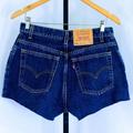 Levi's Shorts | Levi's 551 Women Denim Shorts Blue 90's Vintage Relaxed Fit Made In Usa Sz 12 | Color: Blue | Size: 30