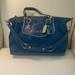 Coach Bags | Coach Ashley Gathered Sateen Satchel Black Handbag Purse Shoulder Bag | Color: Blue | Size: Os