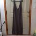 Free People Dresses | Free People Beach Gray Cotton Ribbed V Back Sleeveless Maxi Dress Fp | Color: Gray | Size: Xl