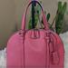 Coach Bags | Coach Peyton Link C Embossed Saffiano Leather Domed Satchel - Pink Lnc | Color: Pink/Silver | Size: Os