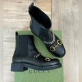 Gucci Shoes | Gucci Chelsea Horsebit Chain Ankle Boots Size 40 | Color: Black | Size: 10