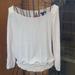 American Eagle Outfitters Tops | American Eagle Lace Trimmed Top, Xs/Tp | Color: Cream/Pink | Size: Xs/Tp