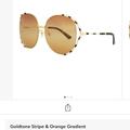 Gucci Accessories | Gucci Goldtone Stripe & Orange Gradient Oversize Sunglasses | Color: Gold/Orange | Size: Os