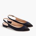 J. Crew Shoes | J. Crew Pointed Toe Satin Sling Back Flats | Color: Black/Blue | Size: 7.5