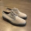 J. Crew Shoes | J. Crew White Suede Plain Toe Bluchers | Color: White | Size: 9.5