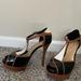 Jessica Simpson Shoes | Jessica Simpson Peep Toe Platform Sandal/ Pump | Color: Black/Brown | Size: 7.5