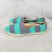 J. Crew Shoes | J. Crew Shoes Womens Size 8 Blue Green Striped Slip On Espadrilles Nwot | Color: Blue/Green | Size: 8