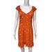 Free People Dresses | Free People Women's Sleeveless Bright Orange Floral Summer Dress Size M | Color: Red | Size: M