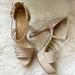 Jessica Simpson Shoes | Jessica Simpson Bravani Nude Platform Sandals | Size 8 | Color: Tan | Size: 8
