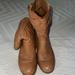 Nine West Shoes | Euc Nine West Leather Brown Cognac Boots Size 6.5 Western Slouchy Midcalf 3"Heel | Color: Brown | Size: 6.5
