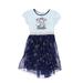 Disney Dress - Fit & Flare: Blue Floral Skirts & Dresses - Kids Girl's Size X-Large