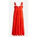 J. Crew Dresses | J.Crew Tiered Ruffle Maxi Beach Dress Crinkle Cotton Gauze A Line Shift Dress | Color: Orange/Red | Size: S