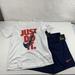 Nike Matching Sets | Nike Dri Fit Just Do It Short T-Shirt Set Boys M Midnight Navy Nwt 6230 | Color: Blue/White | Size: Mb