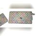 Coach Bags | Coach Signature C Checkbook Wallet In Multicolor Pastel | Color: White | Size: Os