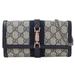 Gucci Bags | Gucci Wallet Long Wallet Chain Wallet Gg Supreme Beige Blue Navy | Color: Blue | Size: Os