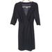 J. Crew Dresses | J. Crew Womens 2 Dark Gray Half Sleeves Tie Side Midi Lined Wrap Wool Dress | Color: Gray | Size: 2