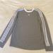 Adidas Tops | Adidas Gray White 3 Stripe Logo Long Sleeve Shirt | Color: Gray/White | Size: S