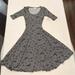 Lularoe Dresses | Lularoe Nicole Dress, Black With White Paisley Design, Xxs, Nwt | Color: Black | Size: Xxs