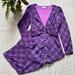 Anthropologie Dresses | Anthro Rahi Trista Purple Plaid Midi Cocktail Dress | Color: Black/Purple | Size: M