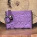 Coach Bags | Coach Op Art Quilted Card Holder~Coin Case~Keychain | Color: Purple | Size: 4 1/2”L X 3”H
