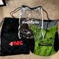 Nike Bags | Drawstring Bag Bundle, 3 Piece Set Backpack Clear Bag Purse Draw String | Color: Black/Green | Size: Os