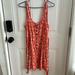 American Eagle Outfitters Dresses | American Eagle Orange Floral Tie Waist Sleeveless Mini Dress | Color: Orange | Size: S