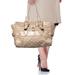 Burberry Bags | Burberry Cream Leather Large Manor Satchel Quilted | Color: Cream/Gold | Size: Os