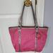 Coach Bags | Coach Bandana Glitter Pink Tote With Pink/Jeweled Butterfly Purse Charm F15709 | Color: Pink | Size: 13.5"X9.5"X4"