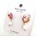 Kate Spade Jewelry | Kate Spade Pearl Power Pav Drop Pink Multi Huggies Earrings | Color: Gold/Pink | Size: Os