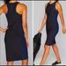 Athleta Dresses | Athleta L En Route Colorblock Black Navy Sleeveless Sporty Midi Dress | Color: Black/Blue | Size: L
