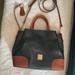 Dooney & Bourke Bags | Barlow Satchel Convertible Bag | Color: Black/Brown | Size: Os