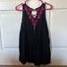 Torrid Tops | Excellent Condition, Embroidered Torrid Size 0 Tank | Color: Black/Pink | Size: 0x